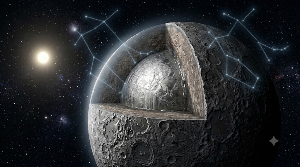 巨大な金属の核を持つ水星のNASA科学ビジュアライゼーション画像