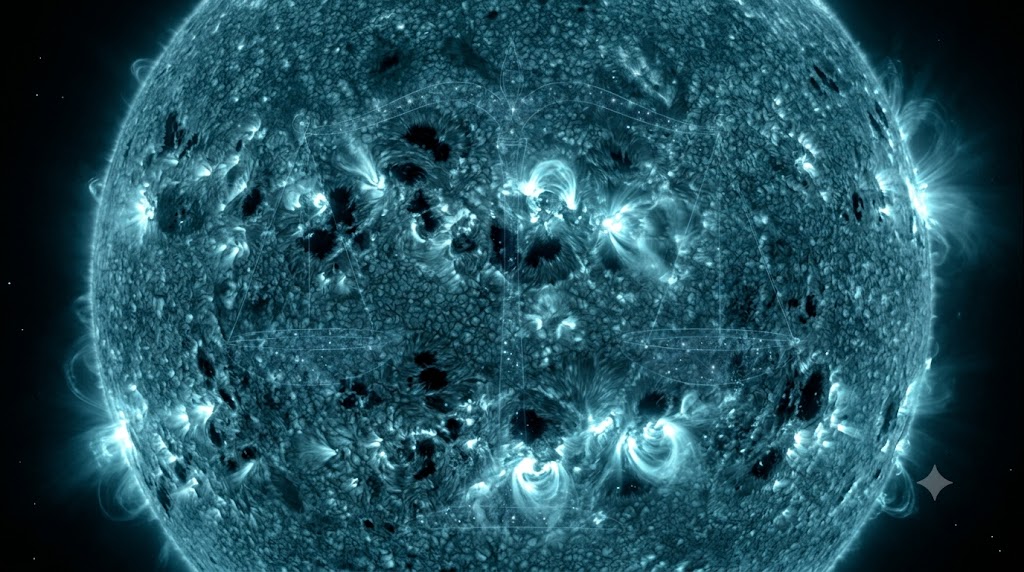 太陽黒点数が増加し、天秤座の天秤が重なるソーラーサイクル上昇期