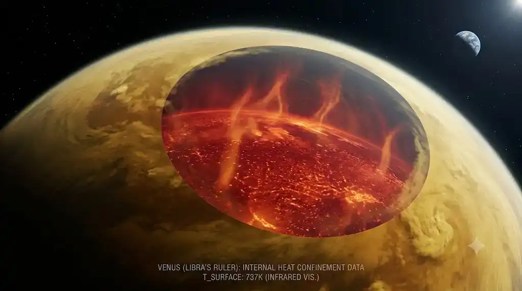 強力な温室効果により熱を溜め込み続ける金星のNASA科学的可視化画像
